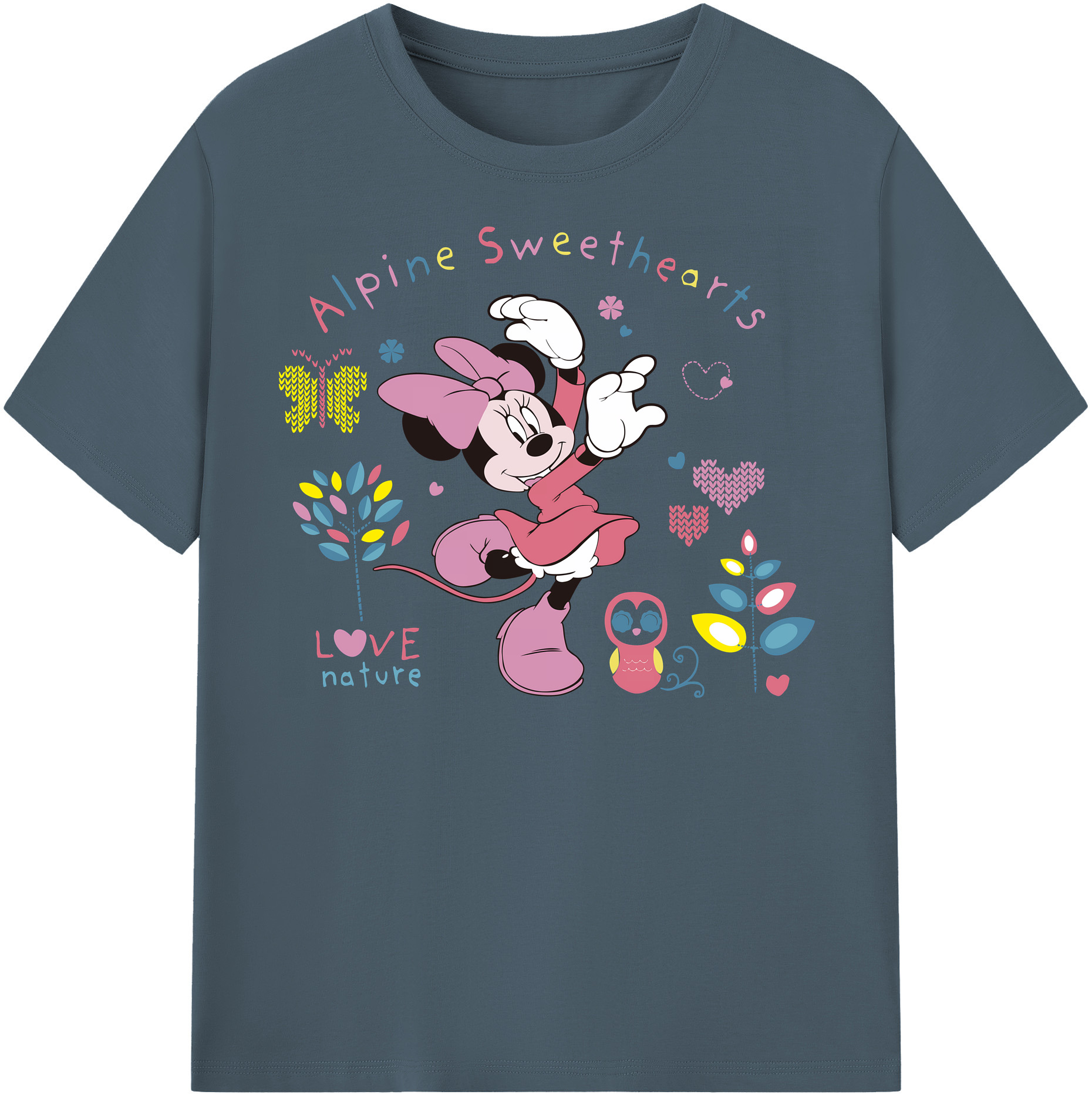 （画像用） ミッキーマウス Mickey Mouse 綿100％半袖Tシャツ（フロントプリント）